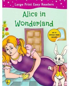 Alice in Wonderland Large Print Easy Readers Key to Defficult Words Included