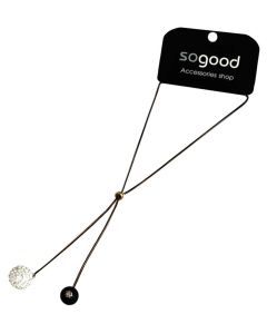 Black & White Droplets and Gold Color Necklace