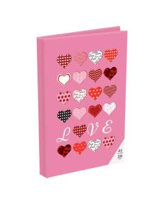 Panther A5 Diary Notebook Pink Hearts