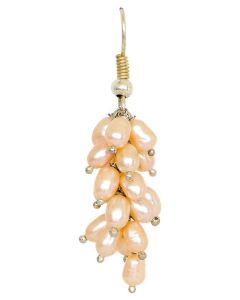 Peach Color Cultured Baby Pearl Earrings
