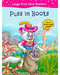 Puss In Boots Large Print Easy Readers Key to Defficult Words Included