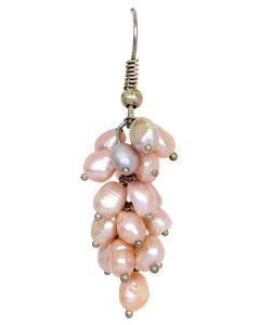 Rose Color Cultured Baby Pearl Earrings