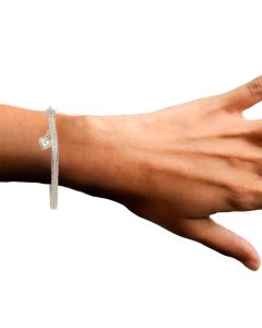 Silver Color Heart Bracelet