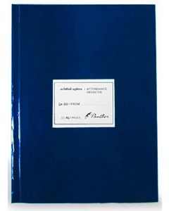 Panther Attendance Register 80 Pages Blue