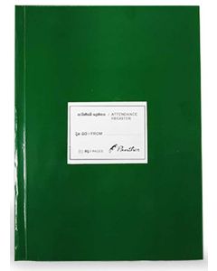 Panther Attendance Register 80 Pages Green