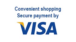 Convenient shopping secure payment by visa